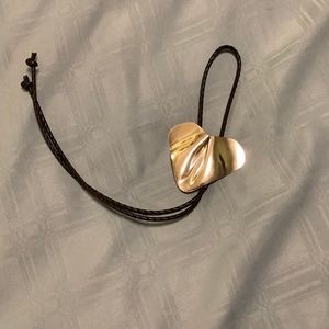 PETER SMALL STERLING MODERNIST BOLO TIE
